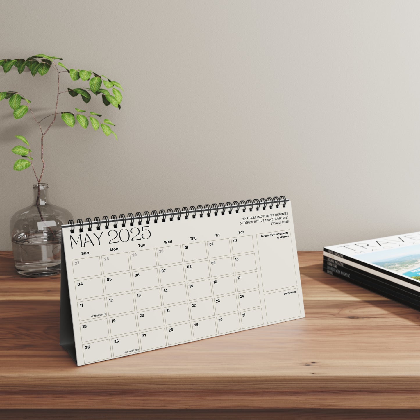 Neutral Desk Calendar