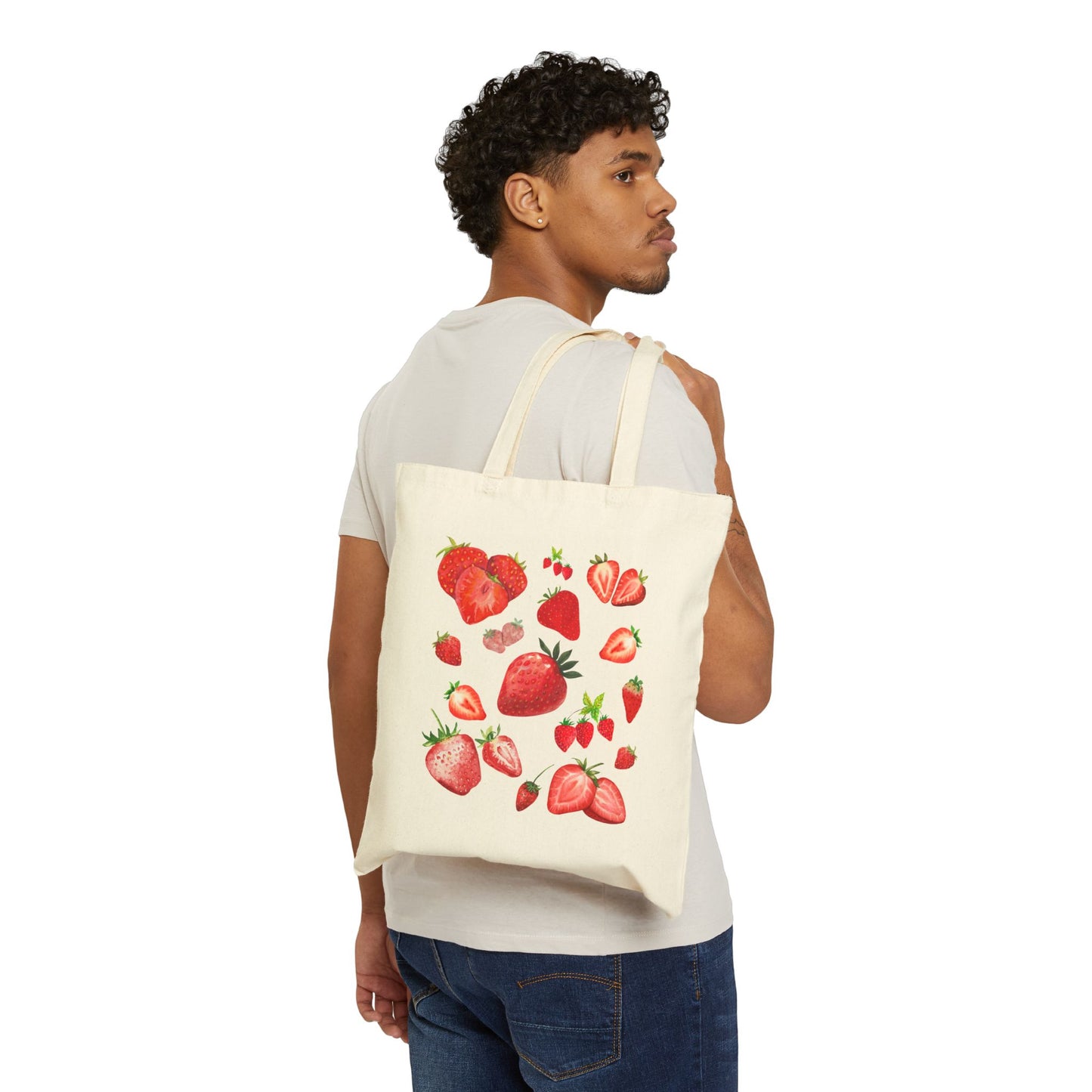 Berry Cute Canvas Tote